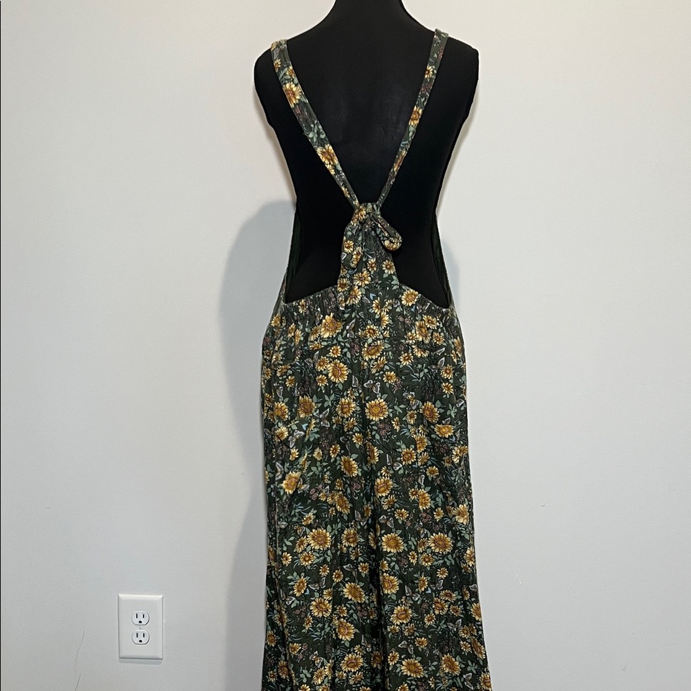 NATURAL LIFE Dark Green Floral Jumpsuit - Picture 3 of 4